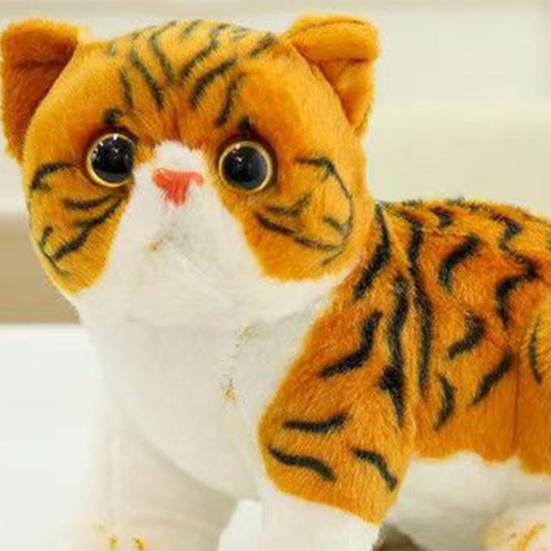 Simulated Kitten Plush Doll Lifelike Stuffed Animal with Air-Purifying Bamboo Charcoal Skin-friendly Cat Plushies Gifts for Girls Boys