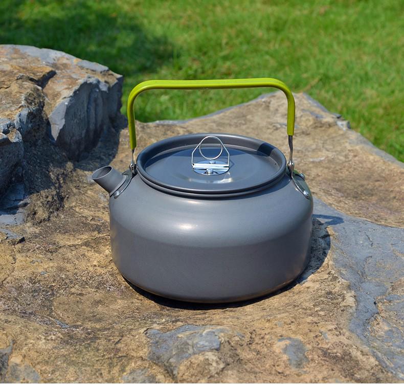0.8L Ultra-light Aluminum Outdoor Kettle: Portable Coffee & Water Pot for Camping, Fishing & Picnics