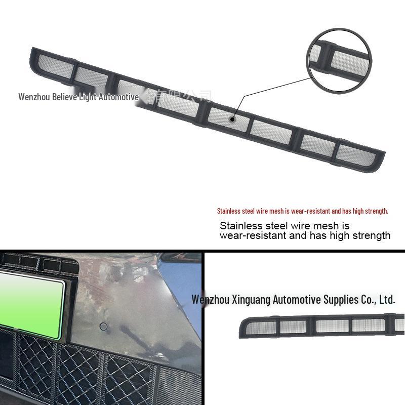 BYD Tang L DMI Front Windshield Insect Net - Black Carbon Fiber Car Exterior Trim