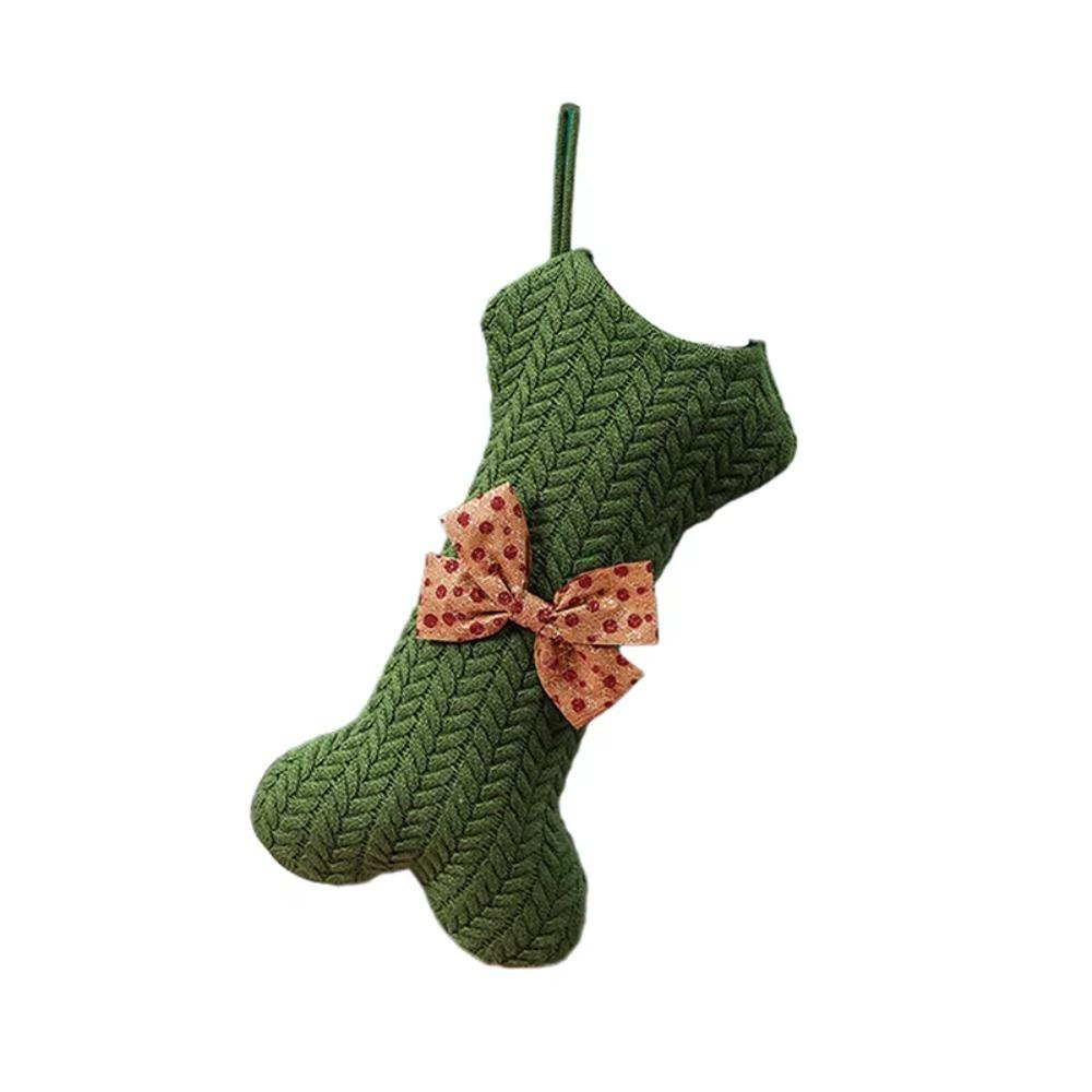 Exquisite Xmas Tree Ornament Portable Candy Stockings Creative Dog Bone Christmas Ornament  Gift