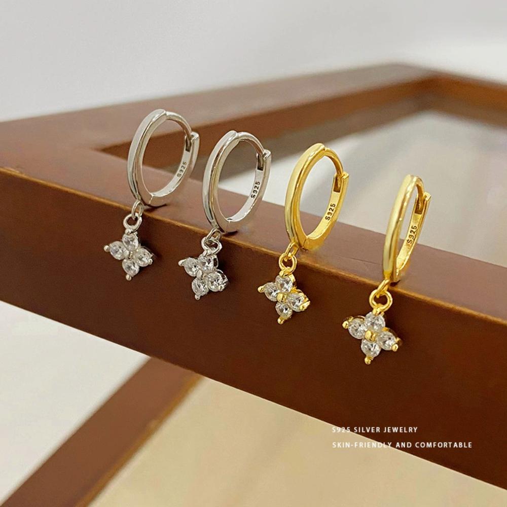 925 Sterling Silver leaf  Earrings For Women Trendy Earring Jewelry Prevent Allergy Party Accessories Gift