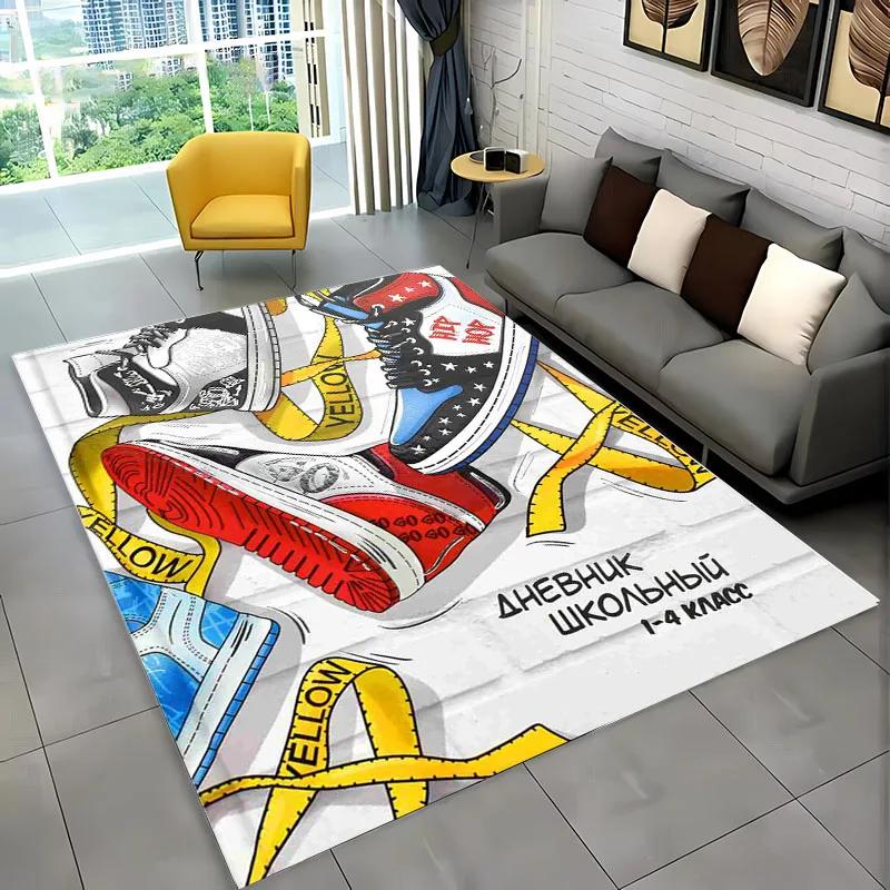 HD Printing Fashion Basketball Shoes Rug for Bedroom Living Room Hallway Long Strip Carpet  Anti-slip Rug Sofa Doormat Home Mat
