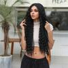 Black Curly Hair Wig, High Temperature   Lace Front Wig, Sexy Wavy Hair for Women