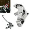 NEW-5Pcs 25Mm 1Inch Motorcycle Clutch Lever Mount Holder For Honda Shadow 600 VT750 Silver Aluminum Alloy