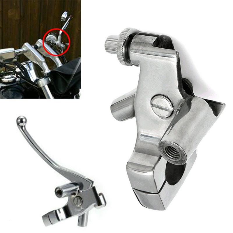 NEW-5Pcs 25Mm 1Inch Motorcycle Clutch Lever Mount Holder For Honda Shadow 600 VT750 Silver Aluminum Alloy