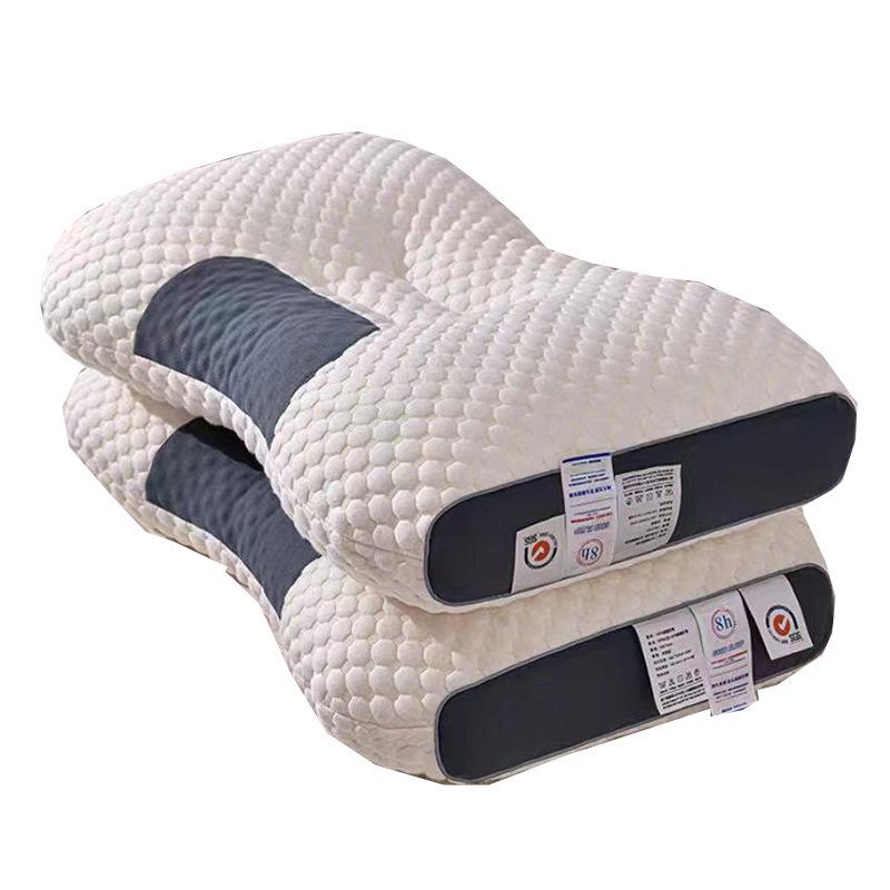 Washable Knitted Cotton Neck Support Massage Pillow for Home, Hotel, or Dorm