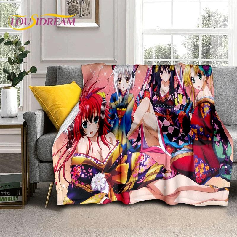 Cartoon Sexy Girl High School DxD Anime 3D Blanket,Soft Throw Blanket for Home Bedroom Bed Sofa Picnic Travel Cover Blanket Kids