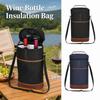 Borsa termica per bottiglie di vino da due bottiglie 7L Borsa portabottiglie di birra Borsa portaoggetti per bottiglie di vino Picnic