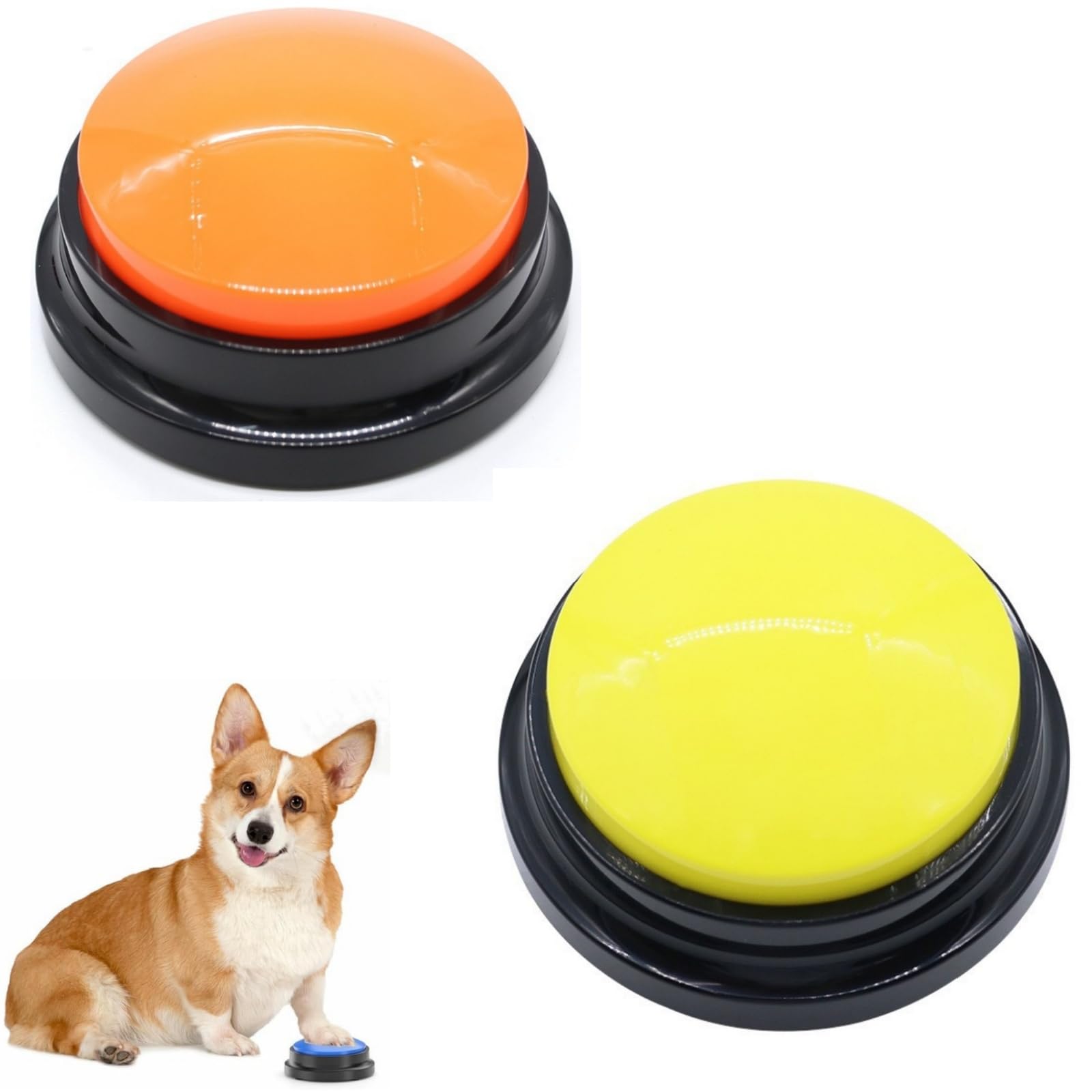 

Pet Talking Button, Dog Talking Button, Set of 2, Dog Talking Buttons, Communication with Dogs, Recording Button, Dog Educational Toy, Training Toy,