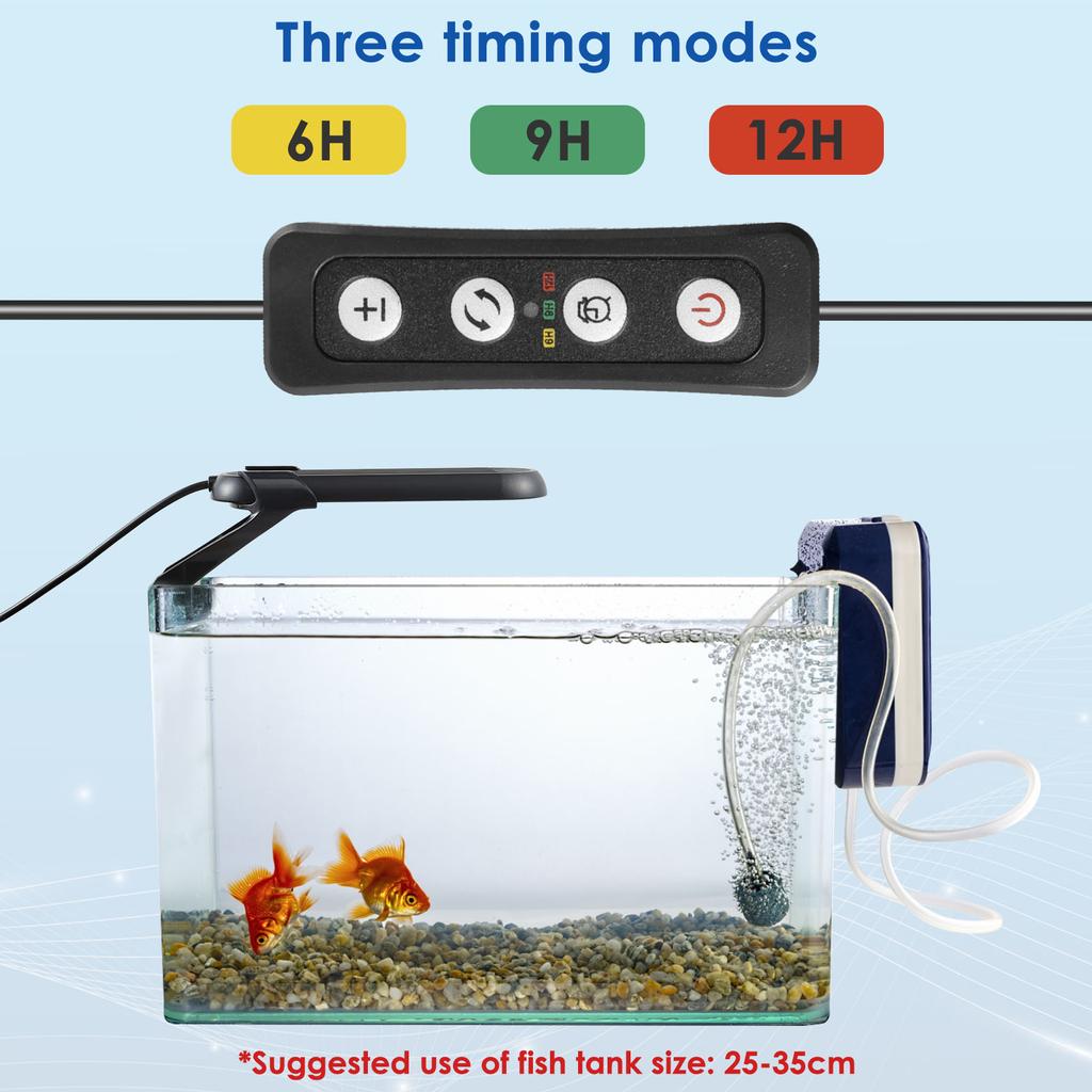 USB Aquarium Light Adjustable LED Waterproof Clip-on Lamp with Remote Control Aquatic Plant Lighting Light For Fish Tank