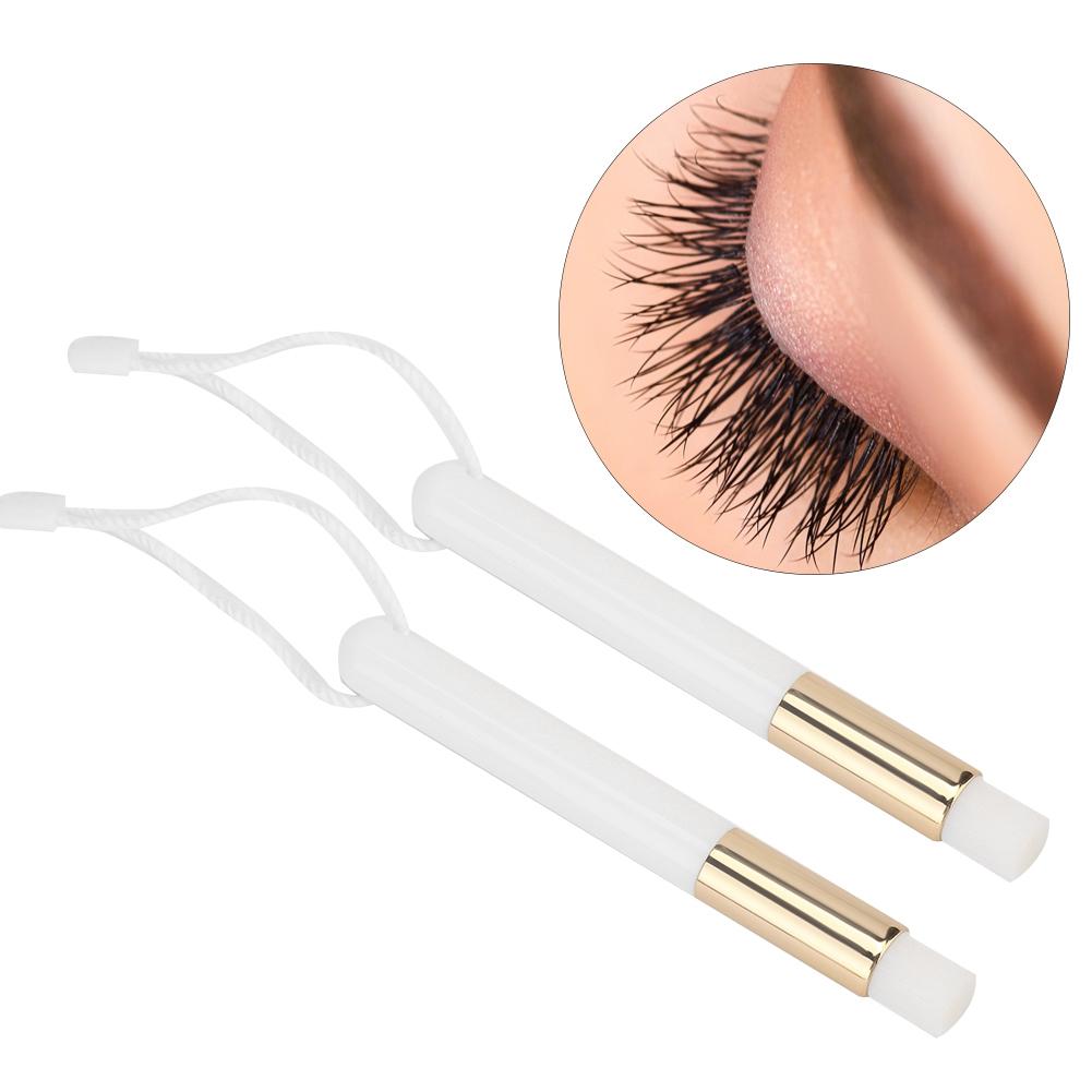 2pcs Eyelash Cleaning Brush Soft Hair False Eyelash Extension Cleansing Brush (White)