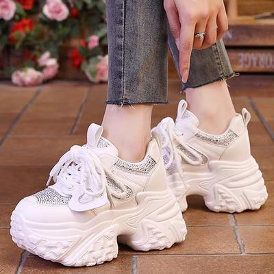 2025 New Women's Height Increasing Sneakers Exquisite Fashion Versatile Casual Shoes Breathable Soft Bottom Sports Running Shoes