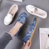 Loafers Women's Slip-On Round Toe Comfort Casual Shoes with Metal Accents