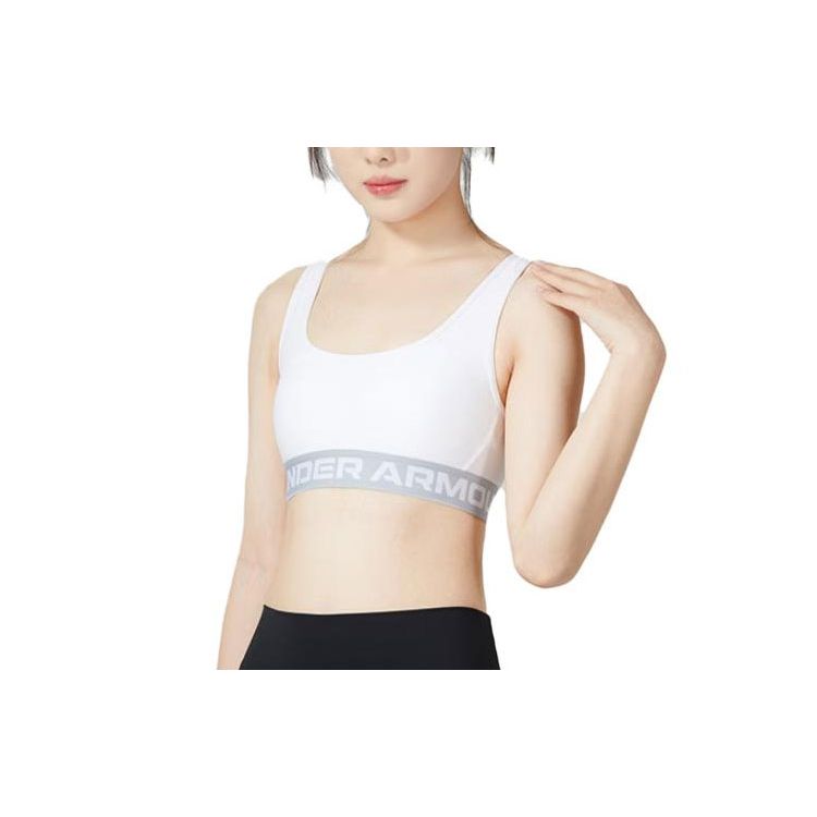Under Armour Dfo Letter Embroidery Print Medium Intensity Sports Vest Women Vests White 1376437-100