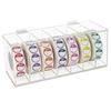 Acrylic Day of the Week Covered Label Dispenser 7-Slot Dispenser Day of the Wall Mount Sticker Roll Dispenser ()