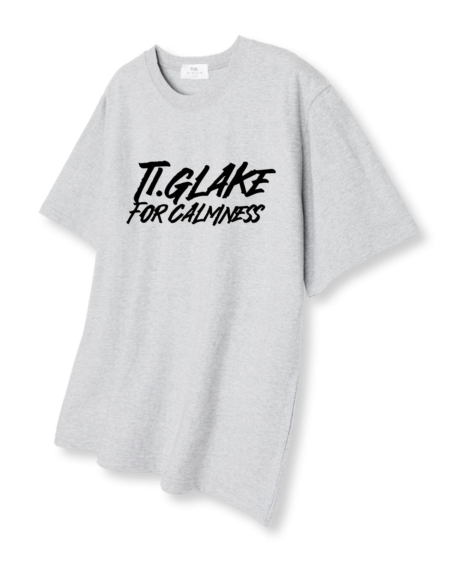 Tee Glake Front Logo Oversized Short Sleeve T-Shirt Light Grey L