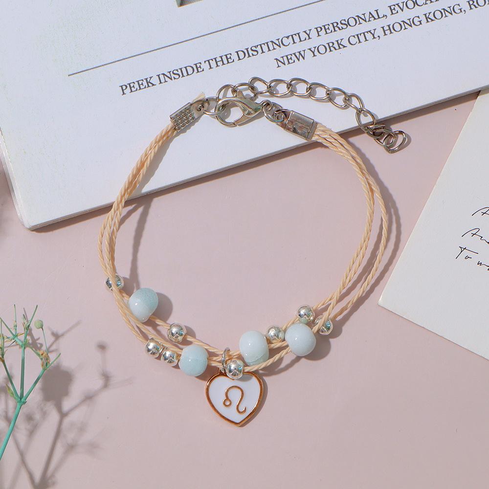 

Изысканный 12 созвездий браслет для пары винтажные регулируемые богемные браслеты для женщин и мужчин ювелирные изделия подарок