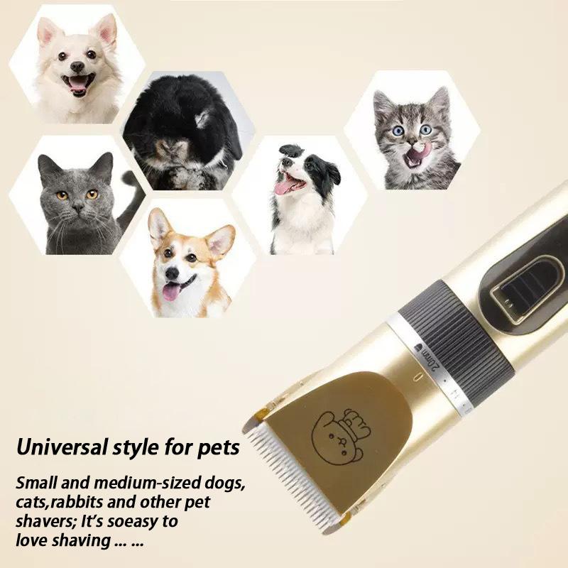 Professional Rechargeable Pet Shaver Kit Ceramic Blade Low Noise Dog Cat Hair Trimmer With 4 Limit Combs