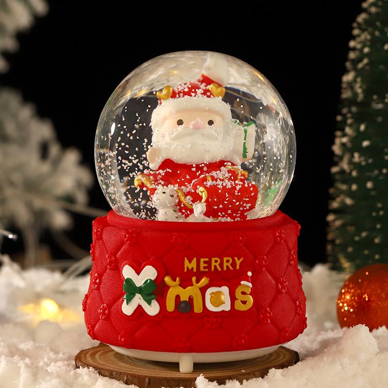 Christmas Fantasy Crystal Ball Music Box - Princess Ornament Gift for Girls' Birthdays