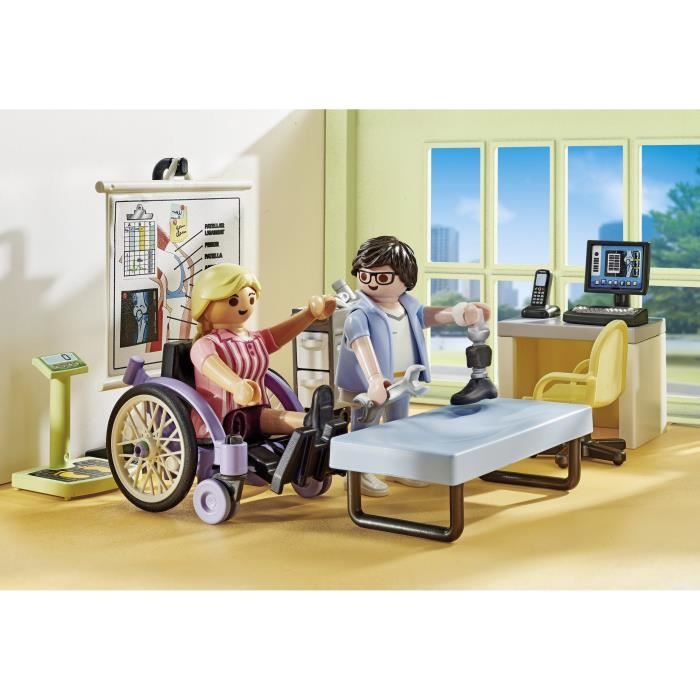 Playmobil 71617 Physiotherapy Clinic, the Hospital, Action Heroes, 69 Pieces, from 4 Years