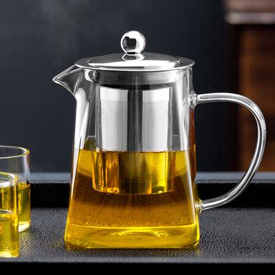 Heat Resistant Glass Tea Pot Chinese Kung Fu Tea Puer Tea Tea Set High Quality Convenient Office Glass Teapot