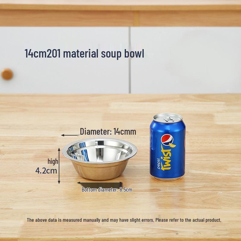 

304 Stainless Steel Multi-Use Basin: Perfect for Soup, Seasoning, Mixing, Egg Beating, Dough Kneading, Serving, and Vegetable Washing.