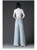 Spring/Summer Women's High-Waisted Wide-Leg Hollow Casual Jeans