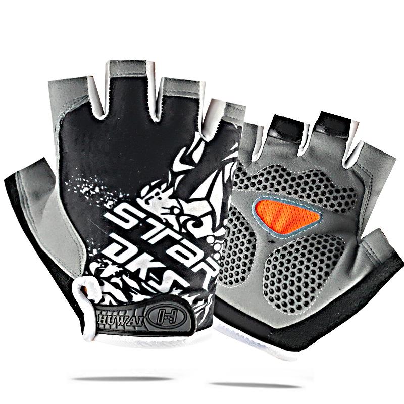 Half-finger Gloves Outdoor Cycling Sports Summer Sun Protection Yoga Driving Shock Absorption Non-slip Silicone Disc Mesh Breathable Design