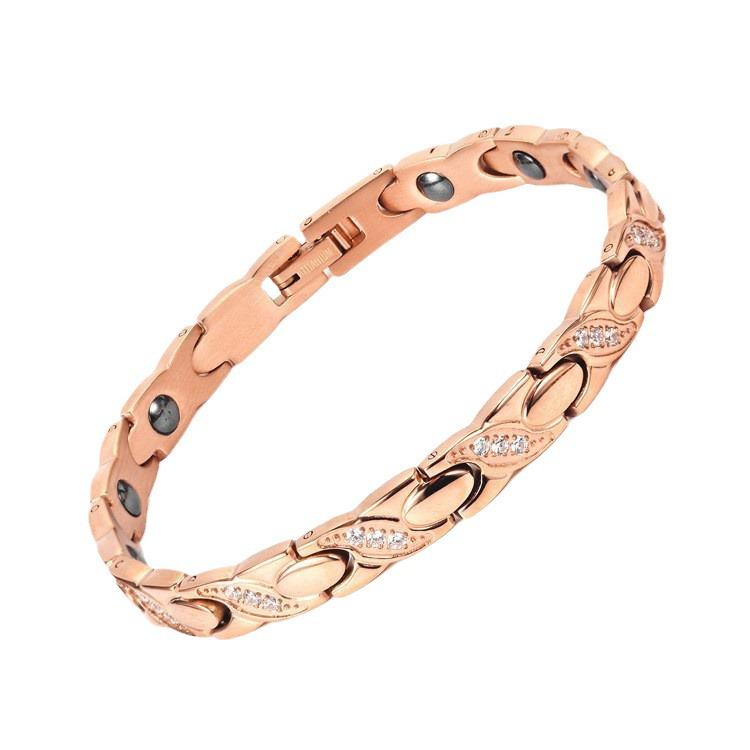 Small Fish Inlaid Diamond Black Gallstone Anti-Radiation Magnetic Bracelet