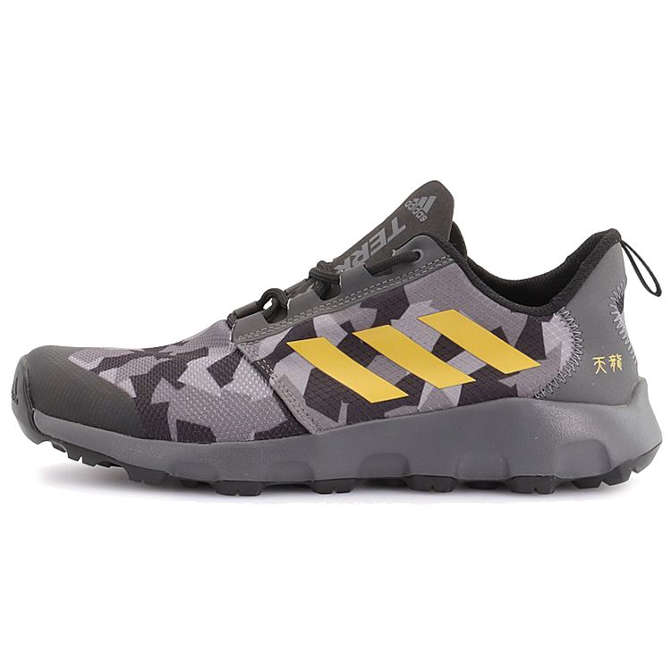Adidas Terrex Voyager Dlx Slip Resistant Breathable Outdoor Hiking Shoes Black Gray Camouflage Men Hiking Shoes FW1200