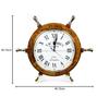 Handcrafted Nautical Ship Wheel Roman Dial Time's Wall Clock with Polished Solid Brass Handles | Ship's Steering Wheel Decor Clock | Maritime Gifts
