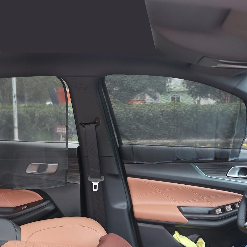 Magnetic Car Sunshade Curtains Summer Protection Side Window Shades Foldable Car Sun Shade Front Rear Auto Accessories