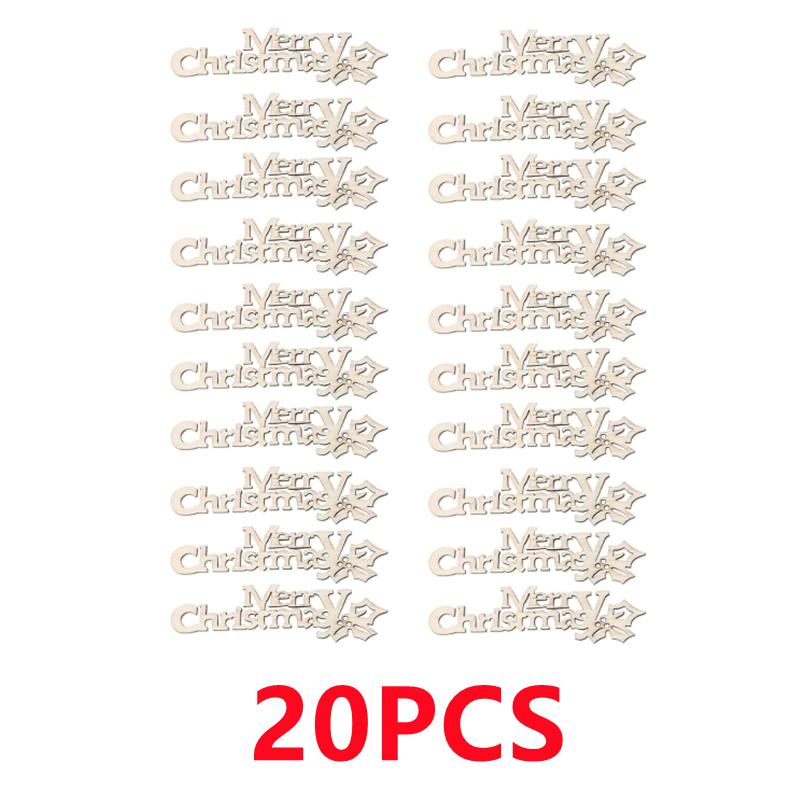 10/20PCS Wooden Merry Christmas Letters DIY Wood Craft Table Christmas Decorations Home Xmas Navidad Natal New Year Party Gifts