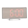 Mirror Digital Alarm Clock Temperature Display LED Curved Mirror Digital Electronic Clock for Home Bedroom Decor