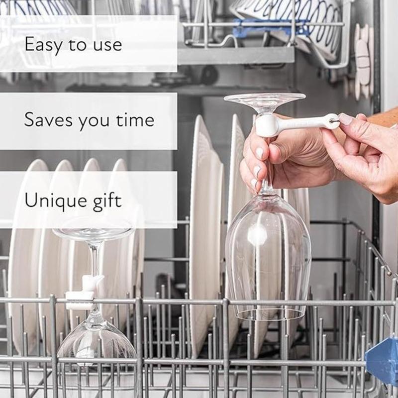 Molded Plastic Wine Glass Placement Aids with Split Ends for Kitchen Cabinets, Dining Storage and Beverage Stations