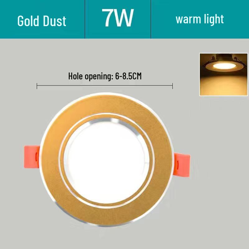 5W Dimmable Ceiling Downlight with 3-Color Settings