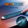 Hidden Car Styling Temporary Parking Card Plate Telephone Number Metal Alloy Texture Auto Phone Number Card Card Car Sticker