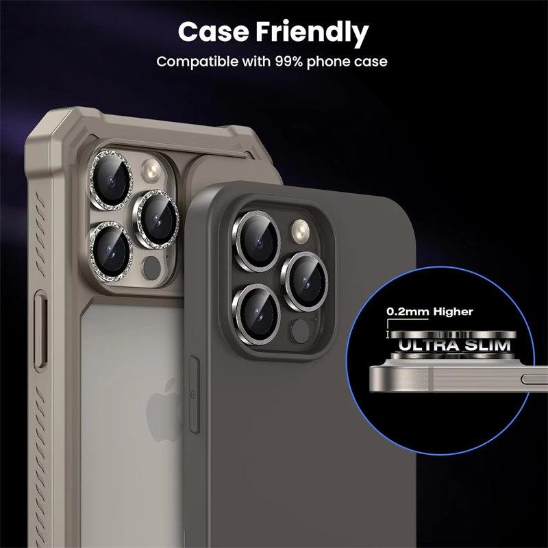 კამერის ლინზების დამცავი საფარი iPhone 16 15 Pro Max 14 Plus 13 Mini 12 11 15Pro 14Pro 13Pro დამცავი ყდა ტელეფონის აქსესუარები