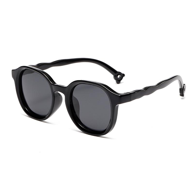New Fashion Trendy Retro Outdoor Anti-ultraviolet Sunshade Silicone Children's Sunglasses 23029