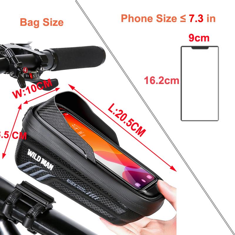 Bicycle Bag Phone Holder Mount Bike Phone Support  Case Handerbar Waterproof Frame Top Tube Mtb Bag Tools Accessories Wild