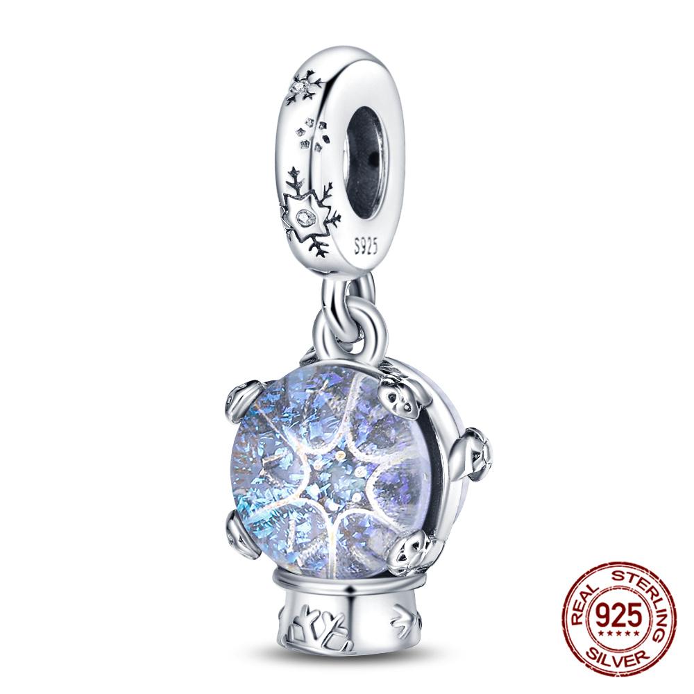 

Snowflake Magic Ball 100% Copper Metal Charm Bead Components Compatible With Authentic Original Bracelet High Quality Fine Jewelry High Quality Fine