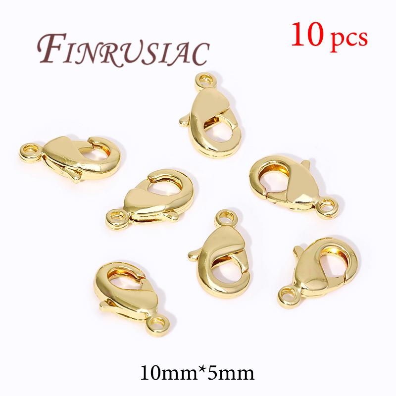 18K Gold Plated Lobster Clasps For Bracelets,Spring Clasps For Jewelry,DIY Jewelry Making Supplies,Connectors Clasp Accessories
