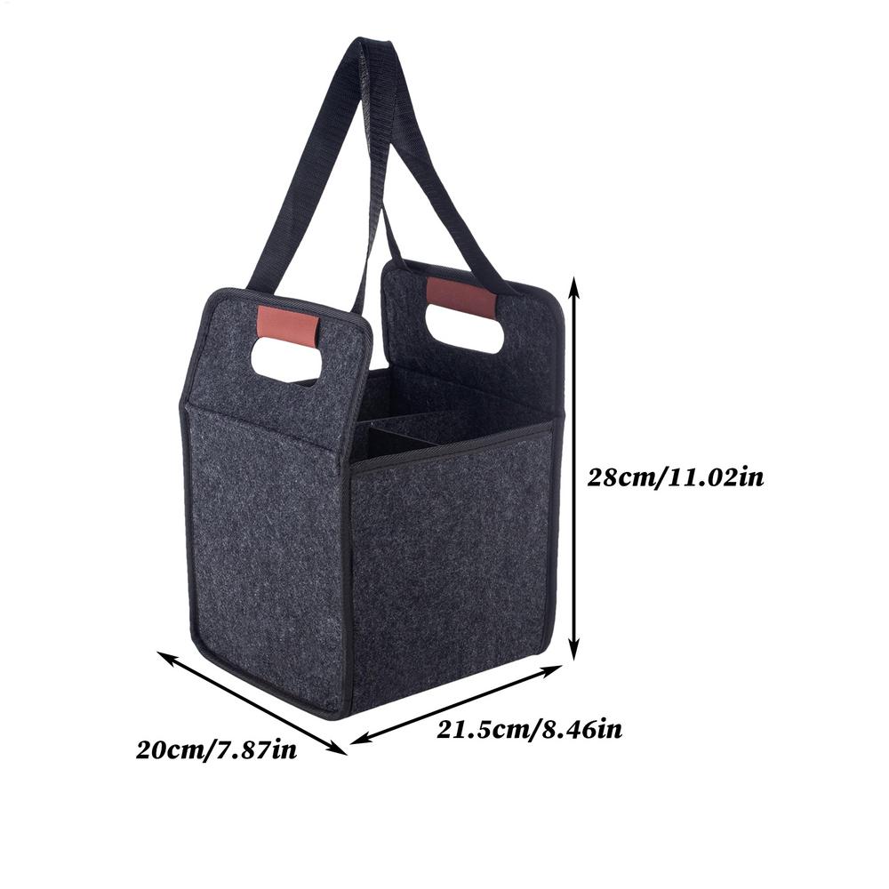 Foldable Tote Bag With Handles for Daily Commute Car Picnic Cruise Party Grocery Outdoor Travel Reusable Drink Cup Carrier