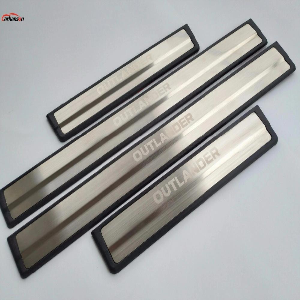 

Автомобильные аксессуары Стайлинг для Mitsubishi Outlander порога из нержавеющей стали протектор накладка авто наклейка 2013 серебряный