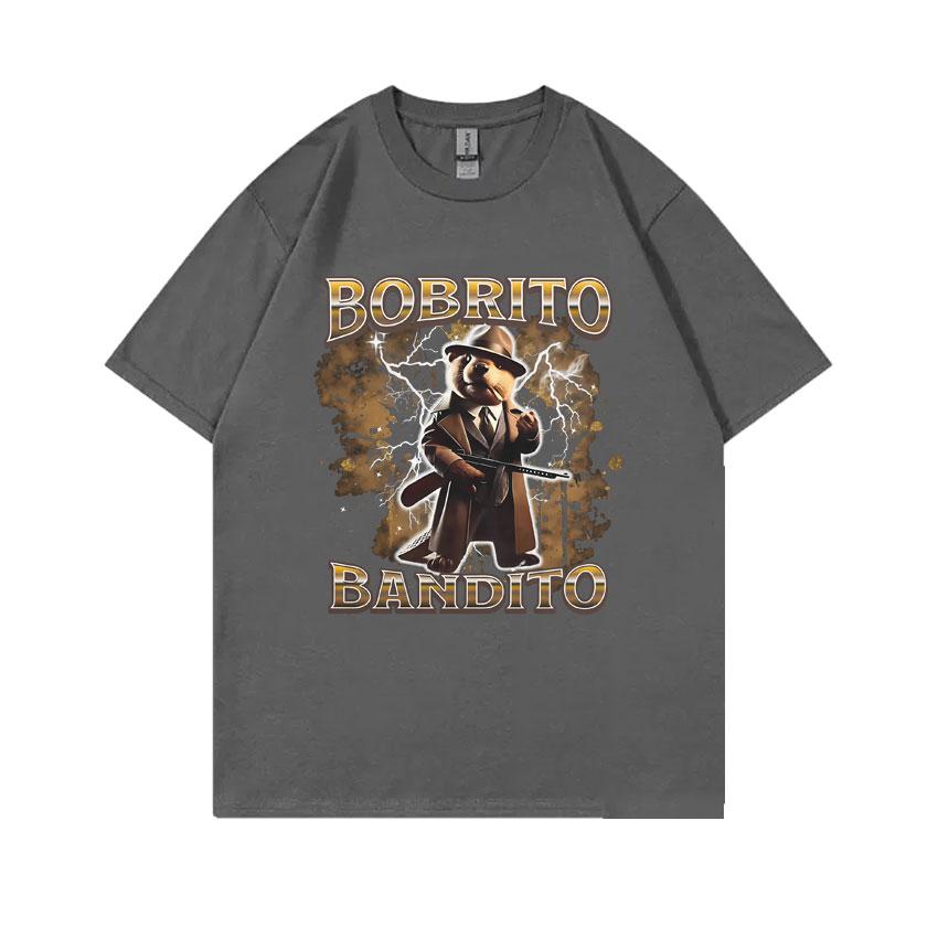 Italian Brainrot Bobrito Bandito T-shirts Capybara Funny Meme T Shirt Men Women's Fashion Casual Humor Oversized Short Sleeve