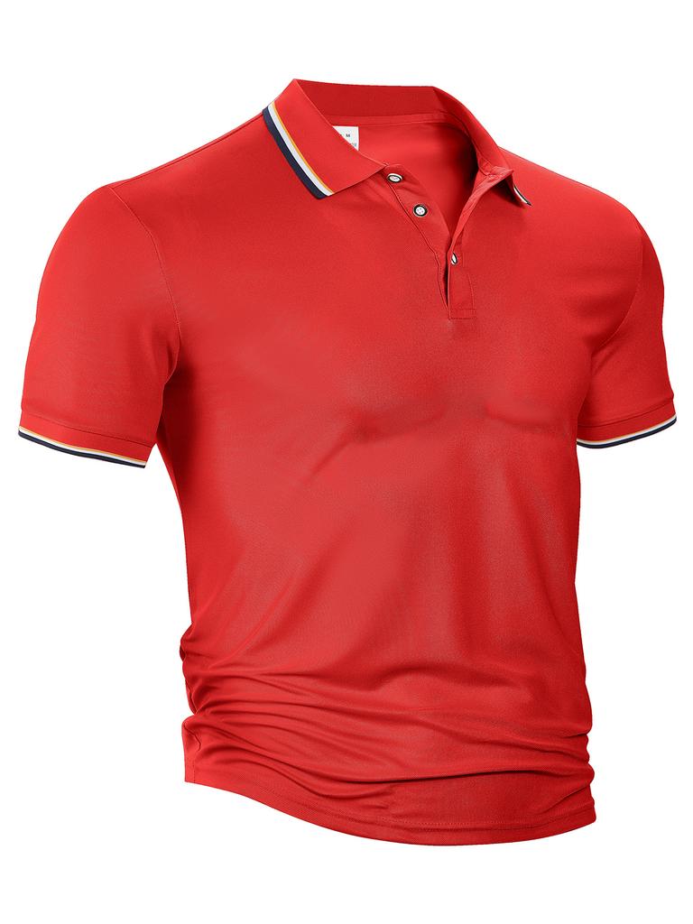 European and American short-sleeved men's polo shirt TEMU summer loose casual breathable lapel print advertising shirt T-shirt