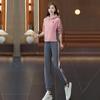 Women's Spring & Autumn Hooded Fashion Tracksuit - Stylish Contrast Color Two-Piece Suit with Sweatpants