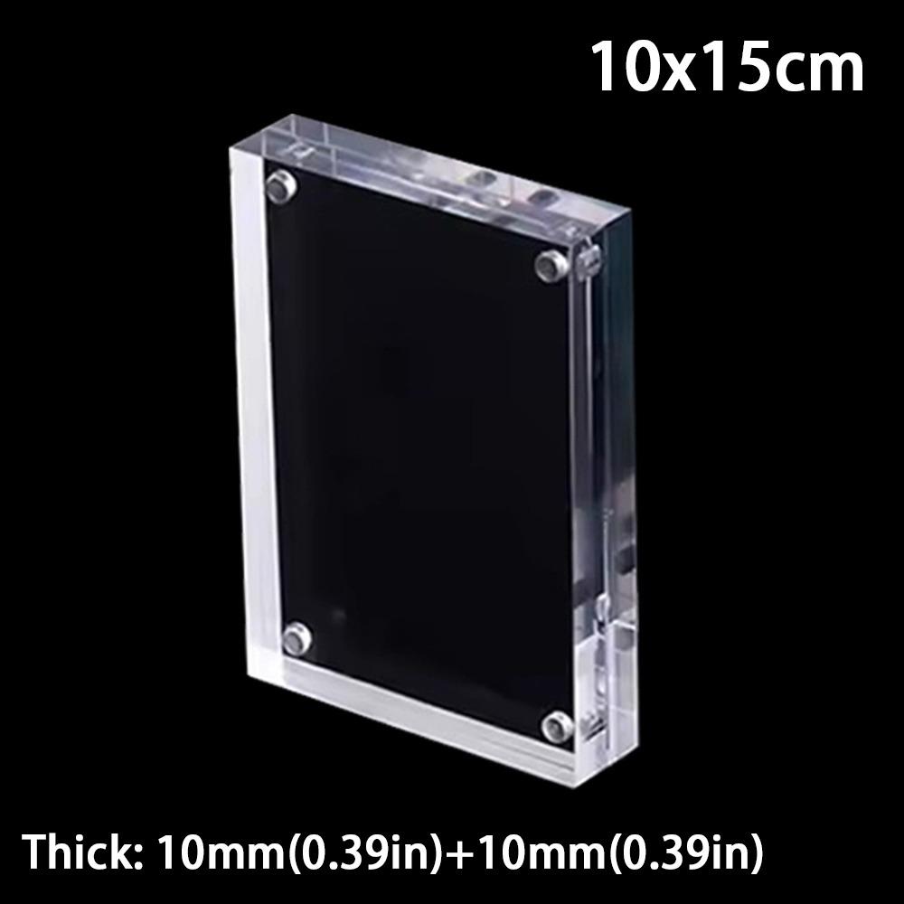 Magnetic Poster Display Stand Acrylic Fridge Magnets Photo Frame  for Room Desk Home Decoration