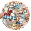 50PCS Funny Baking Stickers Transparent Kitchen Utensil Bakery PET Sticker Cute Waterproof Sticker for Laptop, Stationery