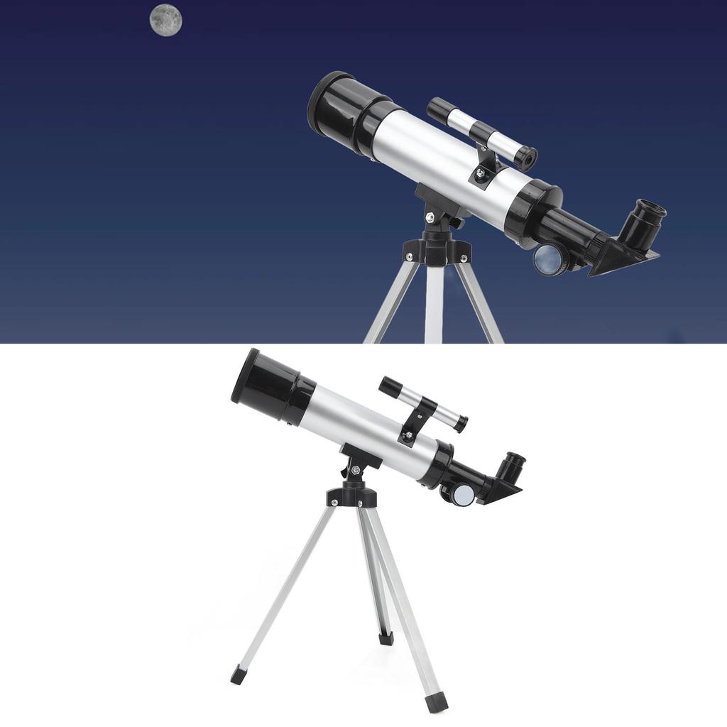 Refractor Telescope HD 90x Compact Astronomical Telescope with Finderscope 2 Eyepieces for Travel Bird Watching